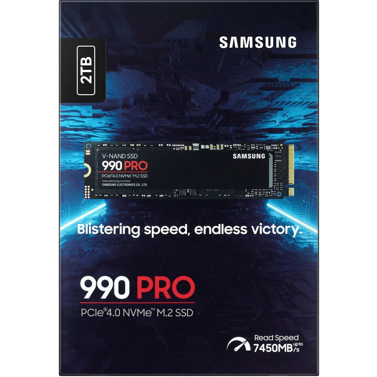 Samsung 990 PRO 2TB PCIe 4.0 NVMe M.2 (2280) Internal Solid State Drive (SSD) up to 7450 MB/s Samsung 990 PRO 2TB PCIe 4.0 NVMe M.2 (2280) Internal Solid State Drive (SSD) up to 7450 MB/s
